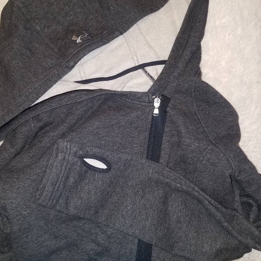 Under armour hoodie with asymmetrical zip